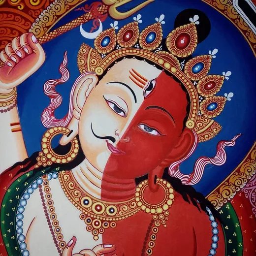 By Lord Śiva's upper face, Īśāna